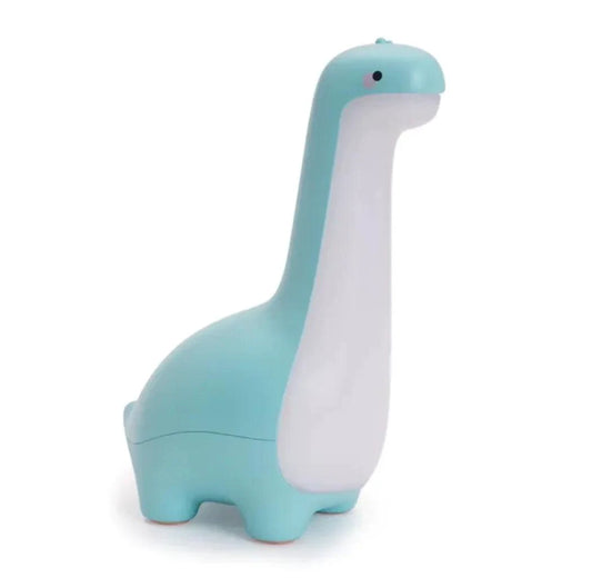Mandotos Dino Dream Light displaying a cute dinosaur-shaped LED night light on a bedside table.