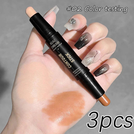 Mandotos double-ended highlighter and contour stick for nose and facial shaping, brightening, and trimming, shown in image.