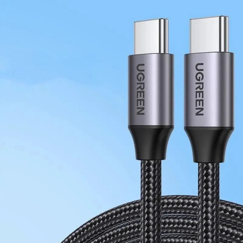 Mandotos double-ended Type-C data cable with PD fast charge, short length, male to male connectors for quick device charging.