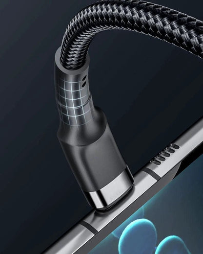 Mandotos double-headed USB Type-C data cable for mobile phones, computers, and cars, 2m long, fast charging and universal compatibility.