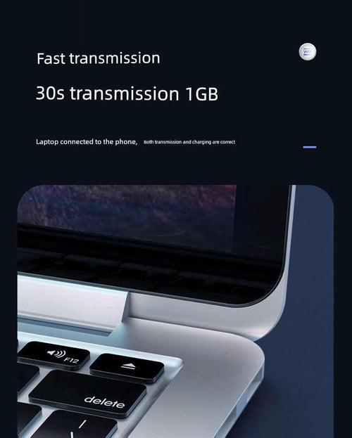 Mandotos double-headed Type-C data cable for mobile phones, computers, and cars, 2m long, fast charging, male-to-male connector.