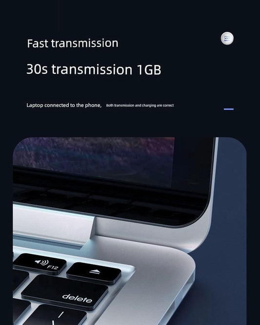 Mandotos double-headed Type-C data cable for mobile phones, computers, and cars, 2m long, fast charging, male-to-male connector.