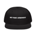 Mandotos DreamFit Snapback hat in style 125-978, featuring a structured brim and adjustable strap, black and white color design.