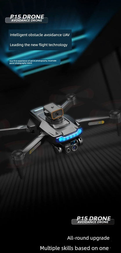 Mandotos HD drone for aerial photography, remote control quadcopter with camera, flying outdoors against a clear sky.