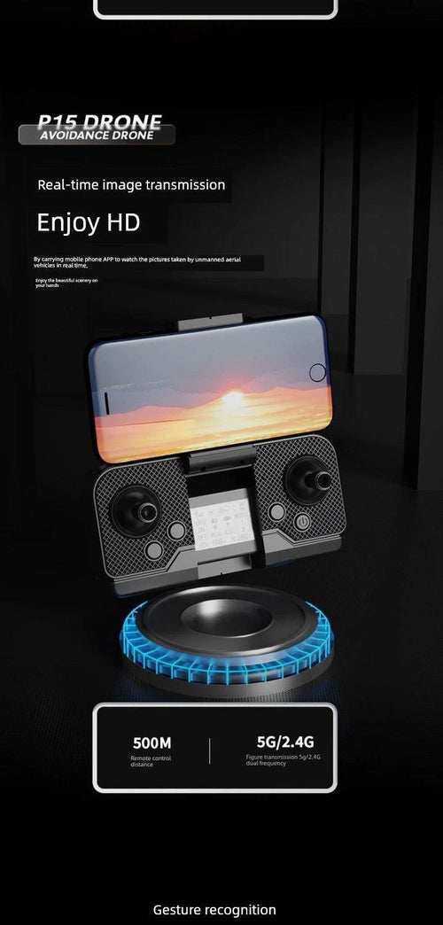Mandotos HD drone for aerial photography with remote control, quadcopter design and camera mounted for high-quality images.