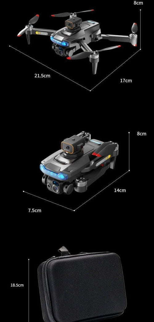 Mandotos HD drone for aerial photography, remote control quadcopter with camera, sleek design and propellers visible in the image.