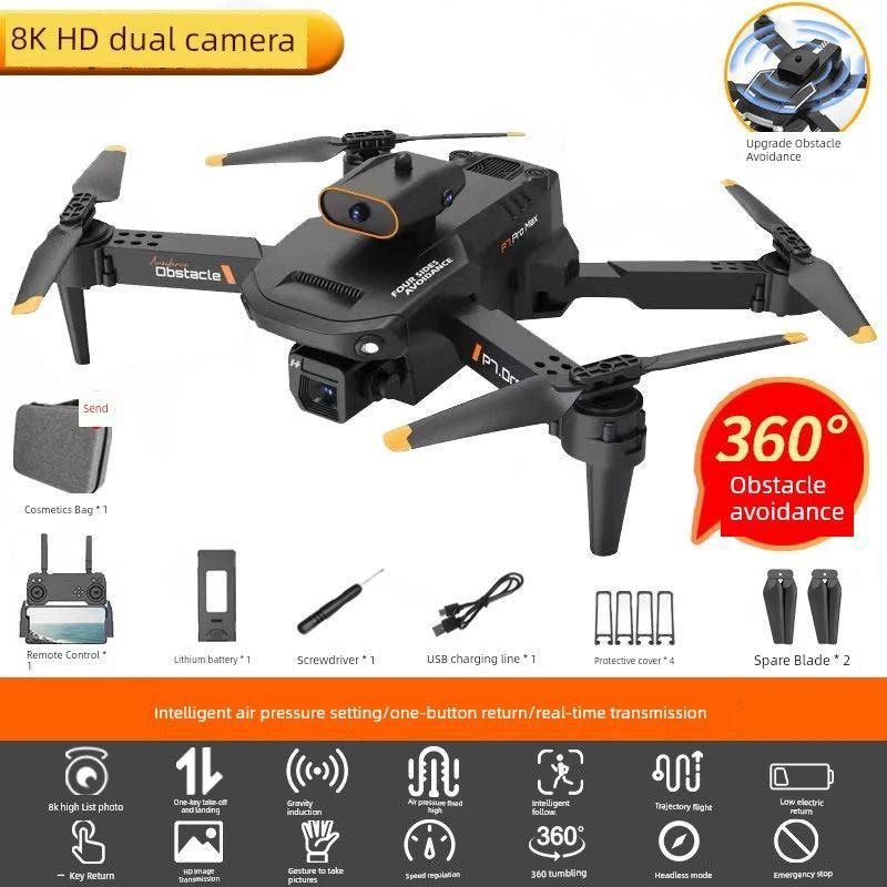 MANDOTOS HD drone for aerial photography with remote control, quadcopter design and camera mounted for capturing high-quality images.