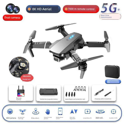 Mandotos HD drone for aerial photography with remote control, quadcopter design, capturing high-quality images from the sky.