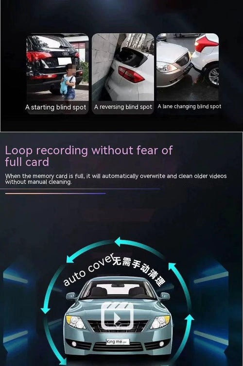 Mandotos dual-lens HD 316-inch driving recorder with front and rear cameras for vehicle safety and recording.