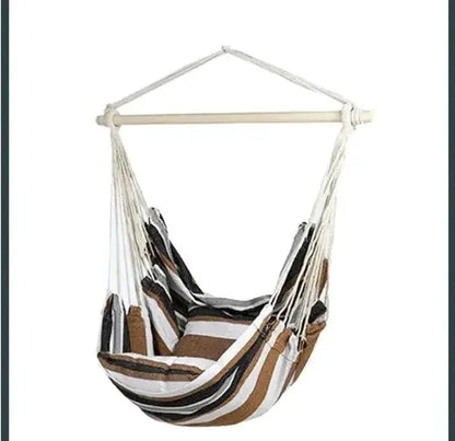 Mandotos easy-install indoor outdoor swing chair with sturdy frame and comfortable seat, perfect for relaxing spaces.