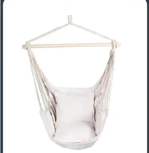 Mandotos Easy-Install Indoor Outdoor Swing Chair with sturdy frame and cozy seat for relaxing indoors or outside.