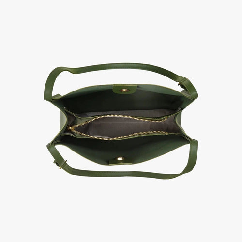 Eco-friendly vegan leather tote bag by MANDOTOS, showcasing a stylish and sustainable design with spacious interior and durable handles.