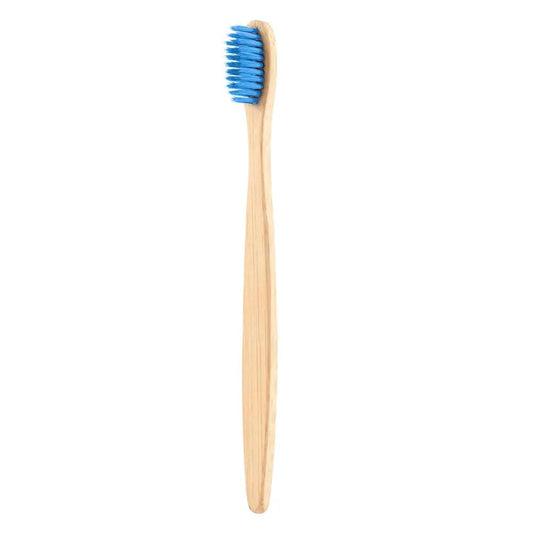 Mandotos EcoPure Bamboo Toothbrush with biodegradable handle and soft bristles for eco-friendly oral care.