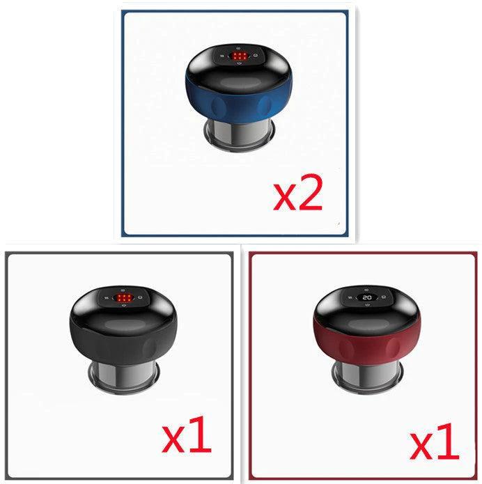Mandotos electric cupping massage device with vacuum therapy, showing round suction cups and sleek black design.