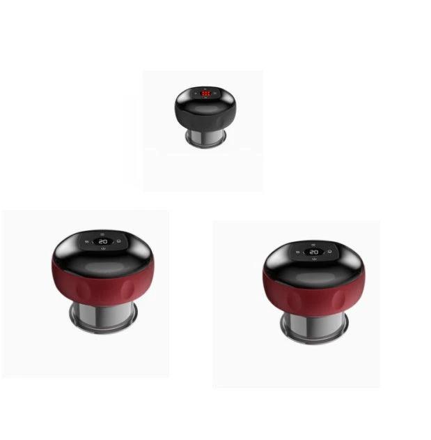 Mandotos electric cupping massage device with vacuum therapy, featuring sleek design and adjustable cups for muscle relaxation.