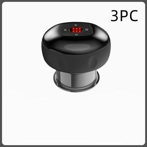 Mandotos electric cupping massage device with vacuum therapy, showcasing its sleek design and multiple cup attachments for muscle relief.