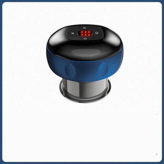 Mandotos electric cupping massage device used for vacuum therapy, featuring a sleek design and multiple cup attachments.