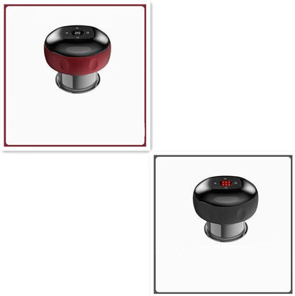 Mandotos electric cupping massage device with state-of-the-art vacuum therapy, showing the compact design and control settings.