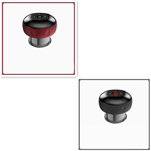 Mandotos electric cupping massage device with state-of-the-art vacuum therapy, showing the compact design and control settings.