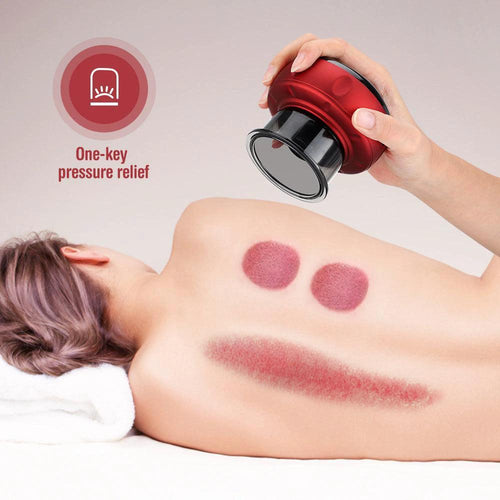 Mandotos electric cupping massage device with vacuum therapy, showing its sleek design and multiple suction cups for therapeutic use.