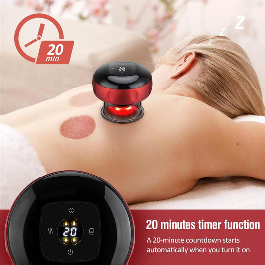 Mandotos electric cupping massage device for vacuum therapy, showcasing its sleek design and multiple treatment cups.