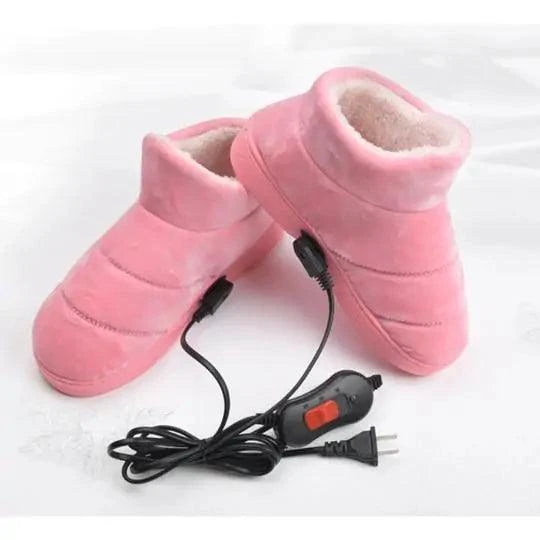 Mandotos electric heated shoes with digital control and insulated design for warmth and comfort during cold weather.