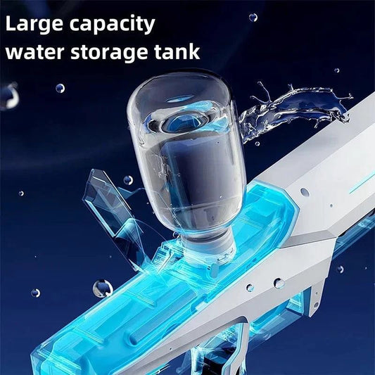 Mandotos electric water gun for adults, powerful automatic water blaster, ideal for summer outdoor beach fun.