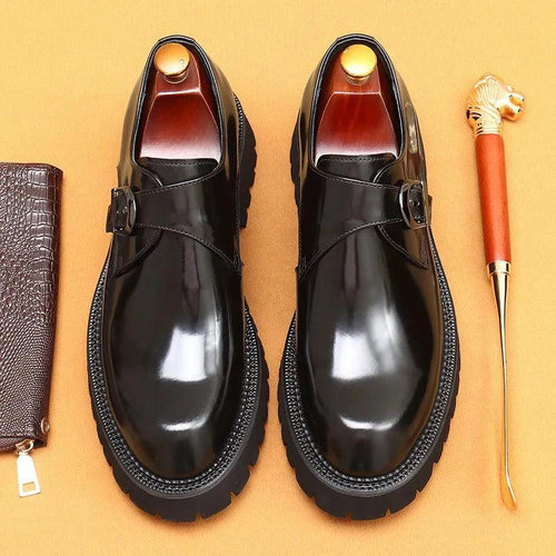 Elegant genuine leather shoes by MANDOTOS featuring classic design and polished finish for sophisticated style.