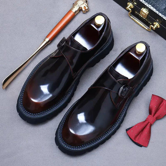 Elegant genuine leather shoes by MANDOTOS, featuring classic design and polished finish for formal or casual wear.