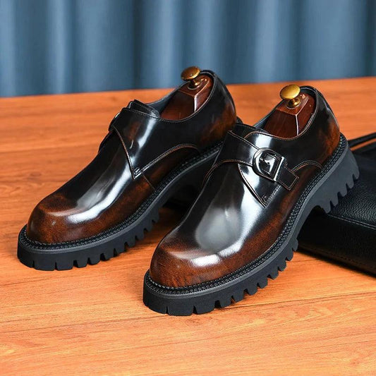 Elegant genuine leather shoes by MANDOTOS featuring a classic design and polished finish, perfect for formal or casual wear.