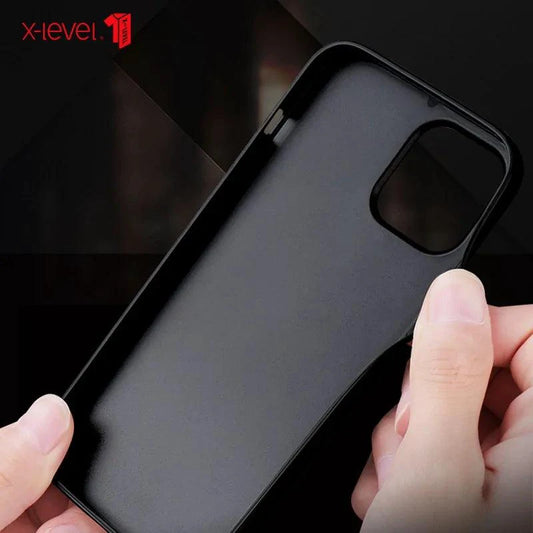 Elegant leather iPhone shield by MANDOTOS, showcasing a sleek, protective phone case with a sophisticated leather finish.