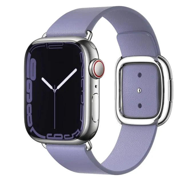 Elegant leather strap by MANDOTOS featuring smooth, high-quality leather and adjustable design for versatile wear.
