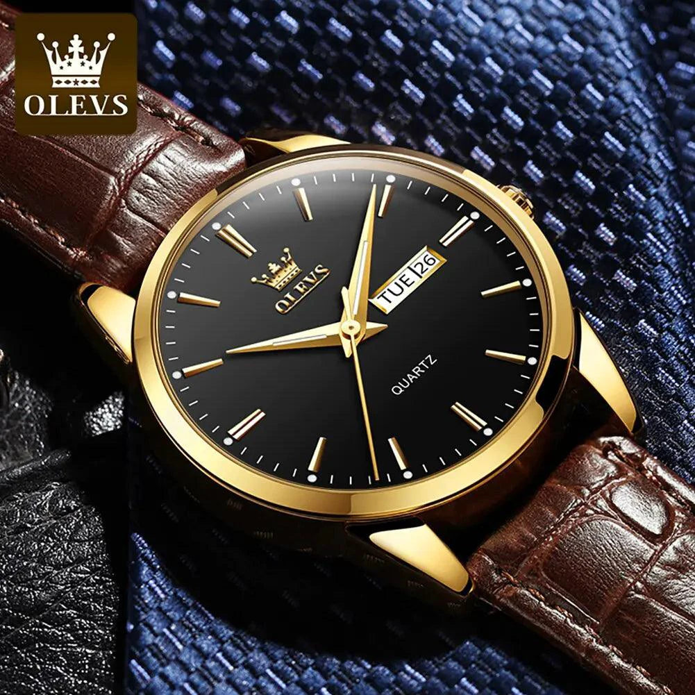 Mandotos elegant leather timepiece featuring a classic watch with a leather strap and sleek dial design for men or women.