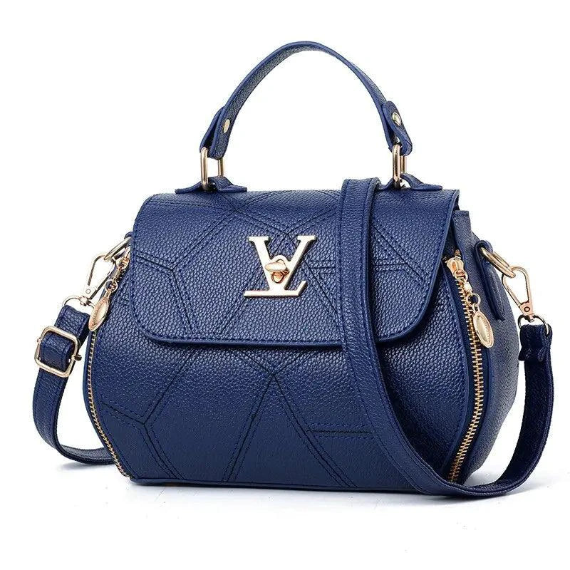 Elegant leather tote bag by MANDOTOS, featuring a sleek design with sturdy handles and spacious interior.