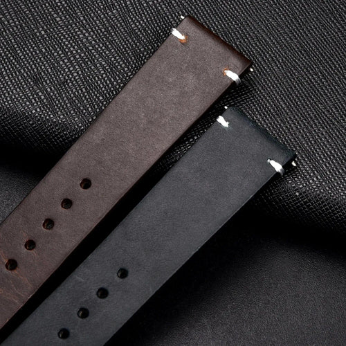 Elegant leather watch band by MANDOTOS featuring smooth craftsmanship and classic design, suitable for men's and women's watches.
