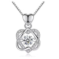 Elegant rose gold heart necklace by MANDOTOS featuring a delicate chain and a polished heart pendant.