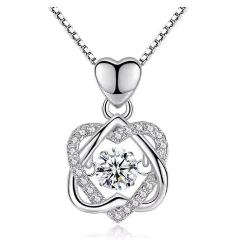 Elegant rose gold heart necklace by MANDOTOS featuring a delicate chain and a polished heart pendant.