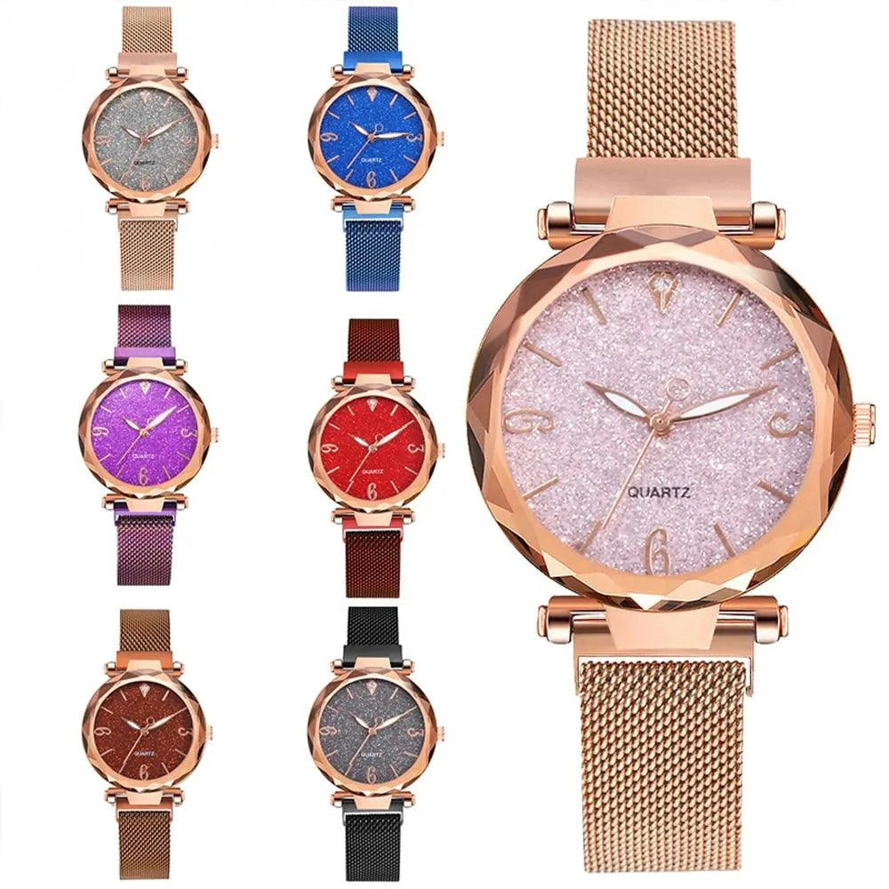 Mandotos elegant rose gold timepiece with a sleek round dial and matching bracelet, showcasing sophisticated style.