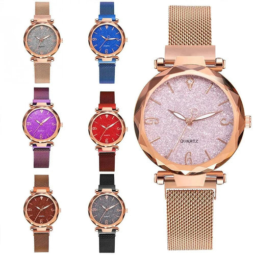Mandotos elegant rose gold timepiece with a sleek round dial and matching bracelet, showcasing sophisticated style.