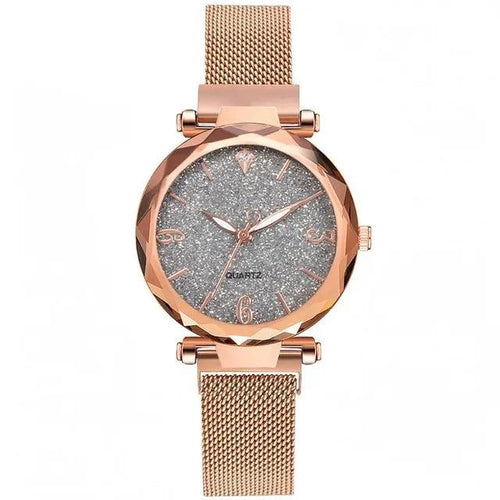 Mandotos elegant rose gold timepiece with a sleek dial and stylish strap, showcasing a sophisticated wristwatch design.