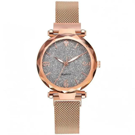 Mandotos elegant rose gold timepiece with a sleek dial and stylish strap, showcasing a sophisticated wristwatch design.