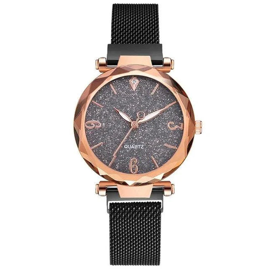 Elegant Rose Gold MANDOTOS timepiece with a sleek round dial and stylish strap, perfect for sophisticated wristwear.
