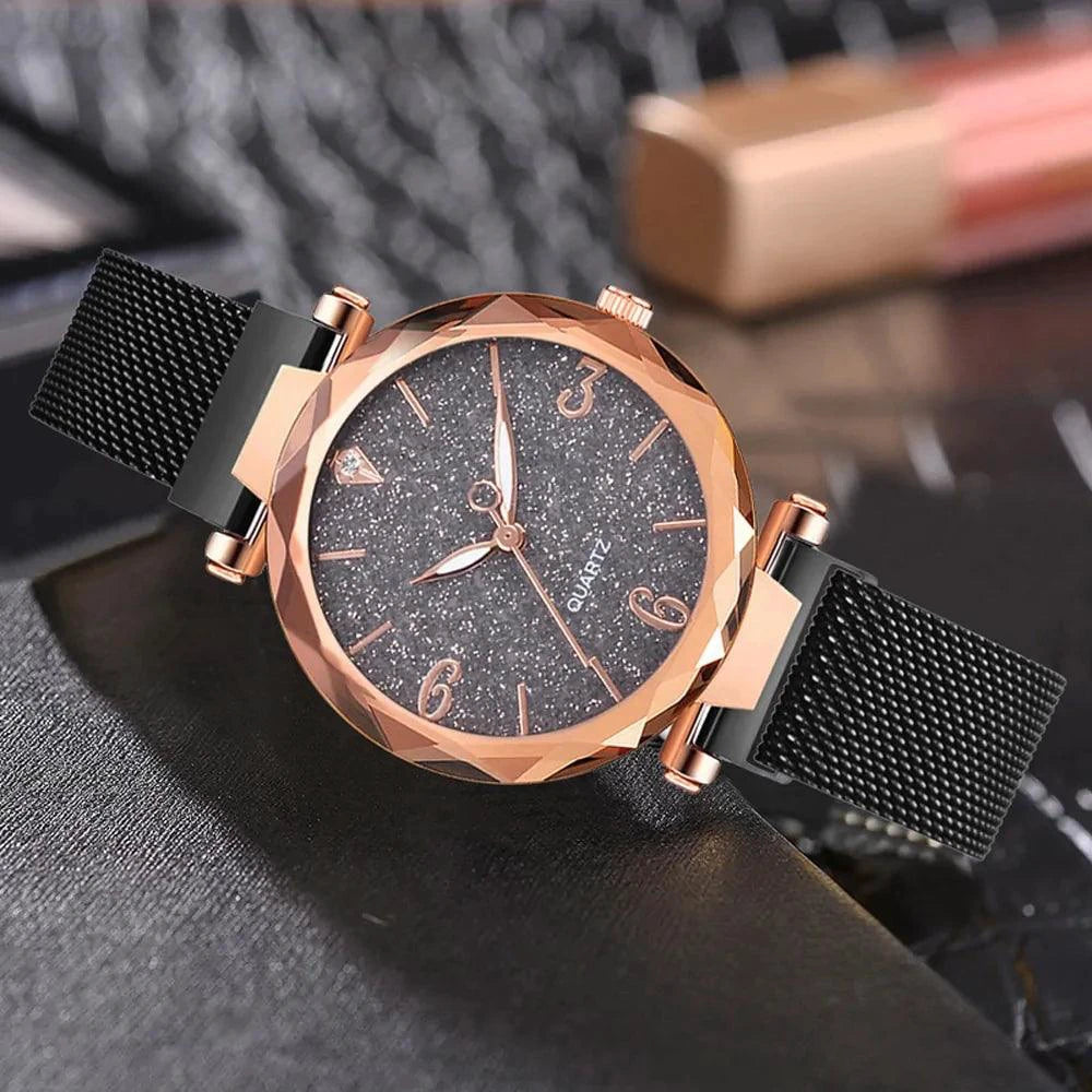 Elegant rose gold MANDOTOS timepiece featuring a sleek round dial and stylish design, perfect for sophisticated fashion.