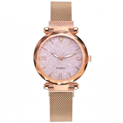 Mandotos elegant rose gold timepiece with a sleek design and minimalist dial, stylish accessory for women.