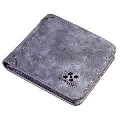 Mandotos Elite Fold Leather Wallet showing multiple card slots and a sleek brown leather design.