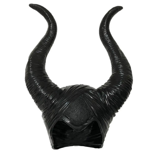 Mandotos Enchantress Horns Headpiece featuring gold-toned horns and intricate detailing for fantasy costume or cosplay.