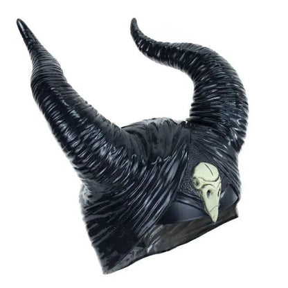 Mandotos Enchantress Horns Headpiece featuring elegant, curved horn design perfect for costume or fantasy cosplay.