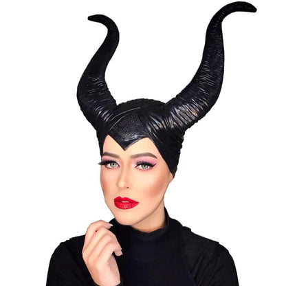 Mandotos Enchantress Horns Headpiece featuring ornate, curved horn designs for fantasy costume or cosplay accessories.