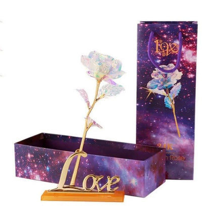 Mandotos Eternal Rose Glamour, preserved real rose with elegant glass display, showcasing timeless floral beauty.