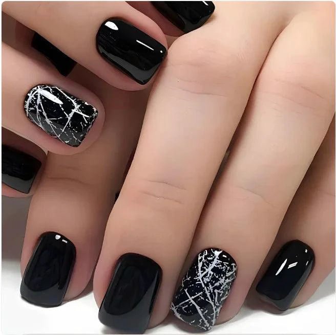 Mandotos Euro Square Nail Kit with various nail tools and polishes for stylish nail art and creative manicure designs.